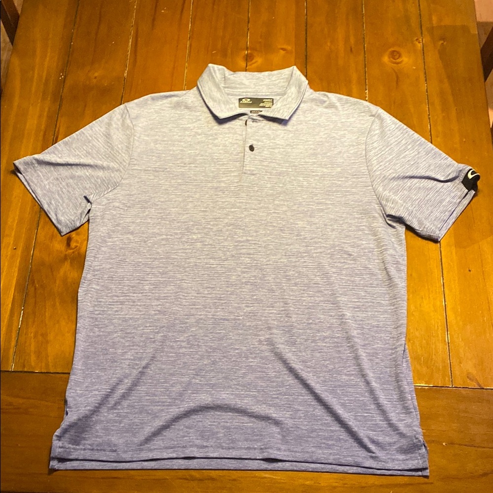 Oakley purple variant golf shirt. Dri fit. Men’s M.